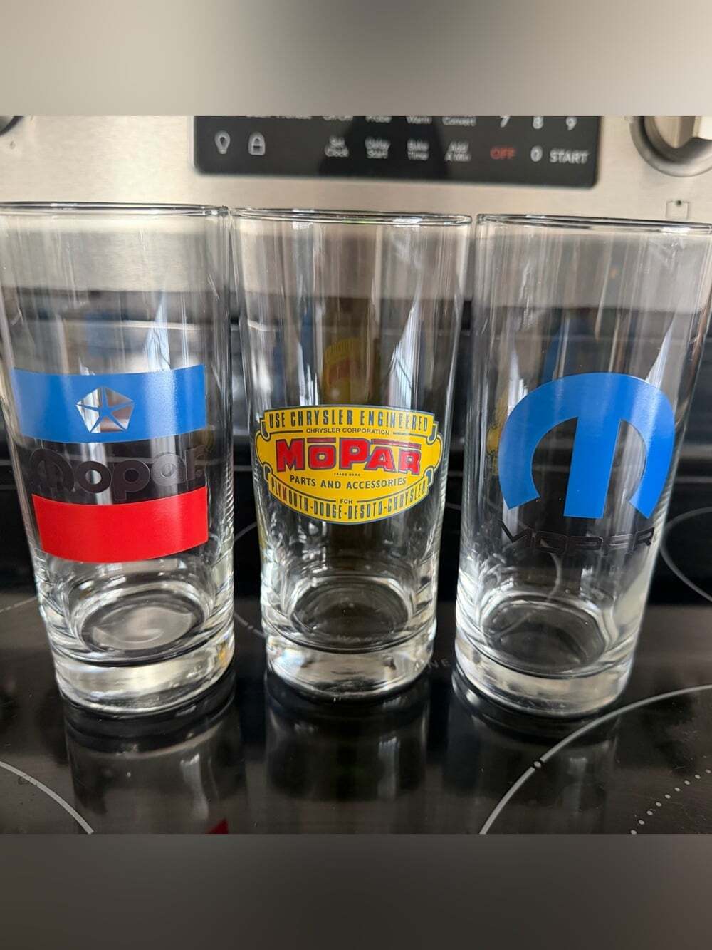 Vintage Mopar Chrysler Pint Glasses Set of 3 – Retro Automotive Barware Mancave - Picture 2 of 4